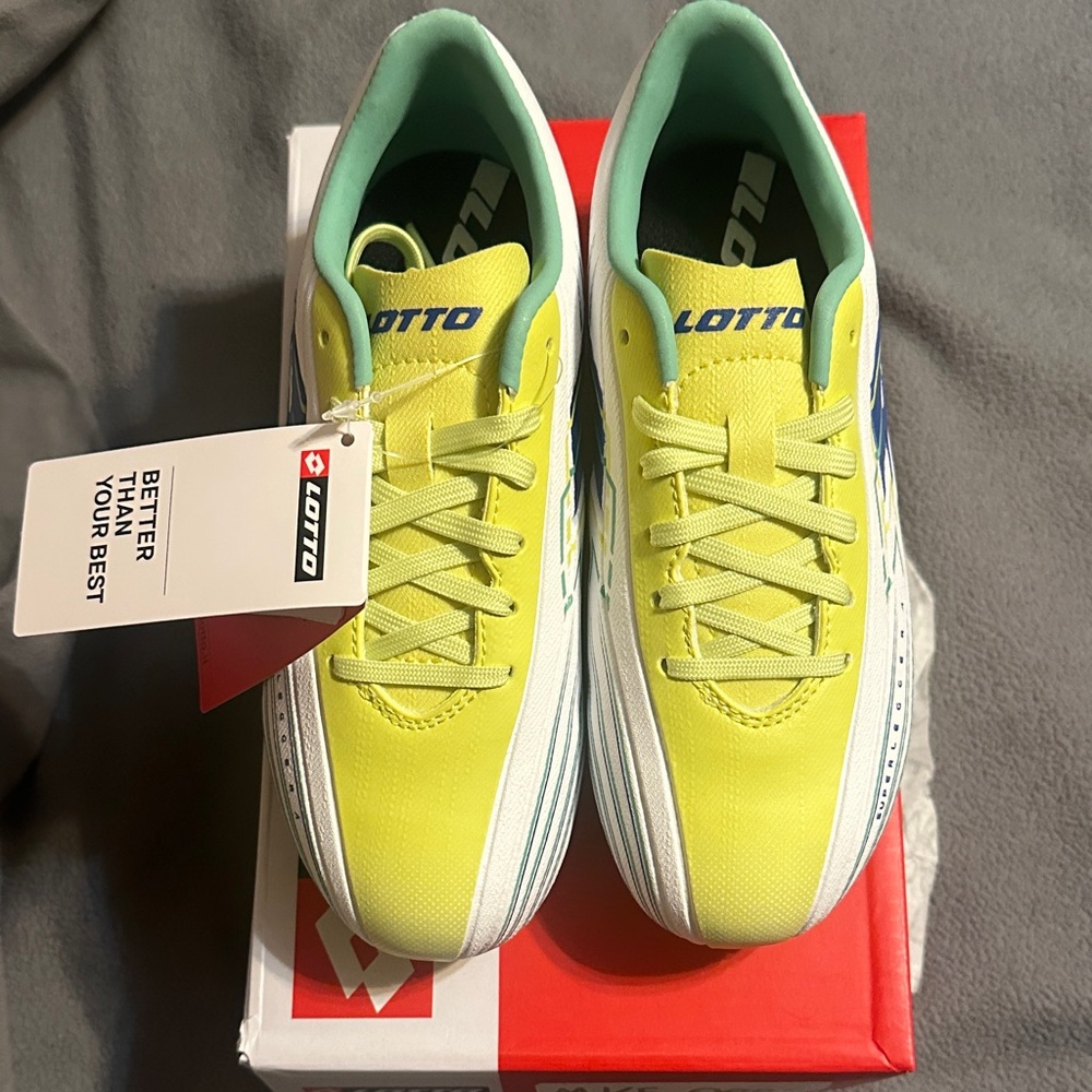 Lotto Neon Yellow Athletic Sneakers- soccer - child - size 1.5 new with tags
